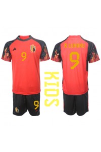 Fotbalové Dres Belgie Romelu Lukaku #9 Dětské Domácí Oblečení MS 2022 Krátký Rukáv (+ trenýrky)